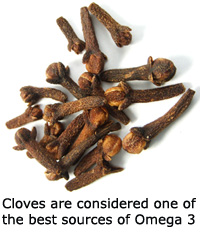 Cloves are not only great in Indian dishes, but are also very rich in Omega 3.